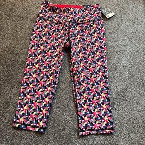 Victoria's Secret Red and Pink Crop Leggings